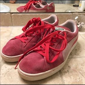 Red Suede Puma Sneakers